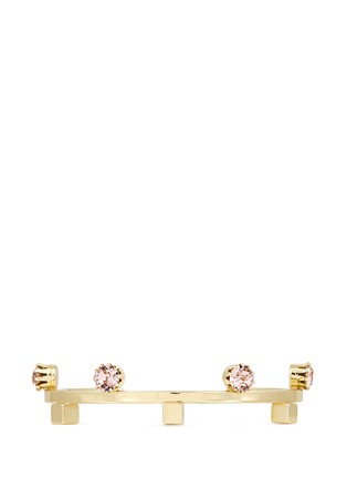 Main View - Click To Enlarge - JOOMI LIM - 'Shape Shifter' crystal 16k gold plated cuff