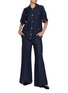 Figure View - Click To Enlarge - CRUSH COLLECTION - Denim Look Short Sleeve Blouse