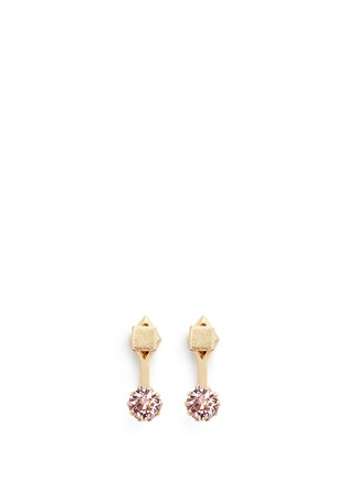 Main View - Click To Enlarge - JOOMI LIM - 'Shape Shifter' crystal stud 16k gold plated earrings