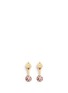 Main View - Click To Enlarge - JOOMI LIM - 'Shape Shifter' crystal stud 16k gold plated earrings