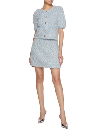 Figure View - Click To Enlarge - CRUSH COLLECTION - Fancy Bouclé Mini Skirt