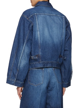 Back View - Click To Enlarge - TOGA VIRILIS - Loose Sleeves Denim Trucker Jacket