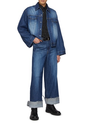 Figure View - Click To Enlarge - TOGA VIRILIS - Loose Sleeves Denim Trucker Jacket