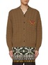 Main View - Click To Enlarge - TOGA VIRILIS - Cable Knit Wool Cotton Cardigan