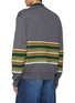 Back View - Click To Enlarge - TOGA VIRILIS - Banded Wool Blend Cardigan