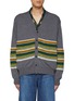 Main View - Click To Enlarge - TOGA VIRILIS - Banded Wool Blend Cardigan