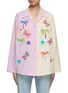 Main View - Click To Enlarge - SUSANNA BLU - Gardenia Embroidered Colour Block Striped Blouse