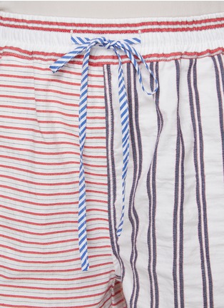 - SUSANNA BLU - Newport Embroidered Striped Patchwork Drawstring Shorts