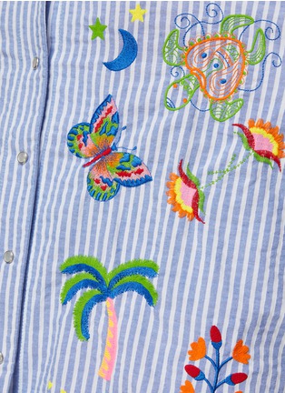  - SUSANNA BLU - Gardenia Embroidered Striped Blouse