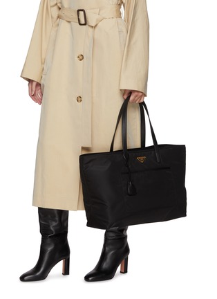 Figure View - Click To Enlarge - PRADA - Large Re-Nylon And Saffiano Leather Tote Bag