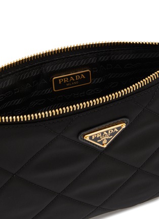 Detail View - Click To Enlarge - PRADA - Quilted Chain Strap Re-Nylon Pouch