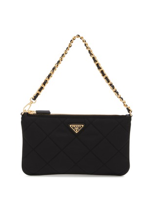 Main View - Click To Enlarge - PRADA - Quilted Chain Strap Re-Nylon Pouch