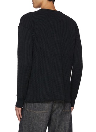 Back View - Click To Enlarge - TAIGA TAKAHASHI - Lot. 612 Crewneck Waffle Knit Cotton Sweater