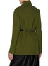 Back View - Click To Enlarge - FABIANA FILIPPI - Stand Collar Belted Wool Cashmere Jacket