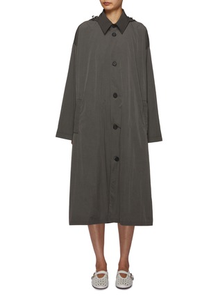 Main View - Click To Enlarge - FABIANA FILIPPI - Wrinkled Collared Long Parka