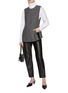 Figure View - Click To Enlarge - FABIANA FILIPPI - Stand Collar Back Buttons Cotton Shirt