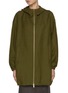 Main View - Click To Enlarge - FABIANA FILIPPI - Hooded Zip Up Linen Wool Windbreaker Jacket