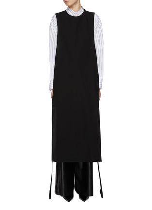 Main View - Click To Enlarge - FABIANA FILIPPI - Belted Open Side Wool Dress