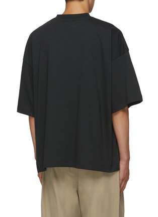 Back View - Click To Enlarge - STUDIO NICHOLSON - Oversized Logo Print Cotton T-Shirt