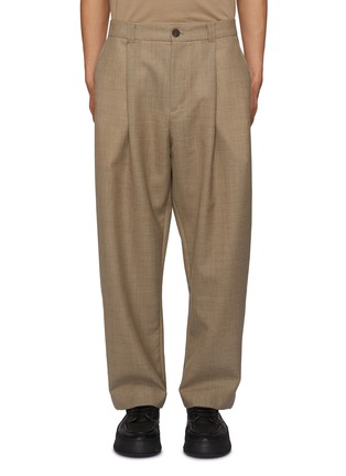 Main View - Click To Enlarge - STUDIO NICHOLSON - Front Pleat Wool Tapered Leg Pants