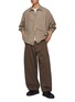 Figure View - Click To Enlarge - STUDIO NICHOLSON - Baggy Pleated Cotton Pants