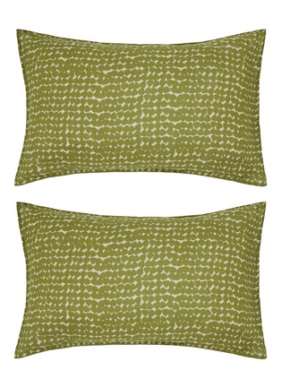 Main View - Click To Enlarge - SOCIETY LIMONTA - Nap Printed Ramie Pillowcase Set of 2 — Kiwi