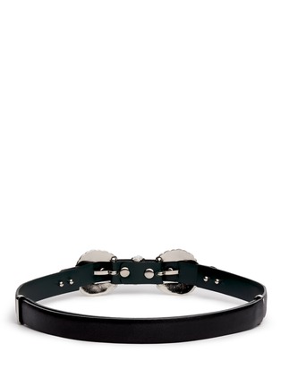 Figure View - Click To Enlarge - TOGA ARCHIVES - Metal buckle mix leather belt