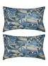 Main View - Click To Enlarge - SOCIETY LIMONTA - Nap Décor Printed Ramie Pillowcase Set of 2 — Cielo