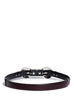 Figure View - Click To Enlarge - TOGA ARCHIVES - Metal buckle colourblock leather belt