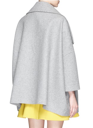 Back View - Click To Enlarge - CHICTOPIA - Wide lapel oversize wool felt short coat