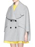 Front View - Click To Enlarge - CHICTOPIA - Wide lapel oversize wool felt short coat