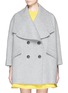 Main View - Click To Enlarge - CHICTOPIA - Wide lapel oversize wool felt short coat