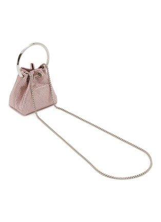 Detail View - Click To Enlarge - JIMMY CHOO - Micro Bon Bon Satin Crystal Bucket Bag