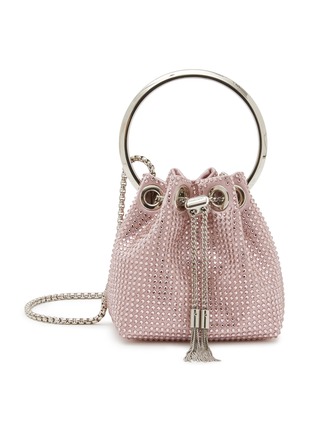 Main View - Click To Enlarge - JIMMY CHOO - Micro Bon Bon Satin Crystal Bucket Bag