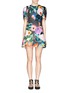 Main View - Click To Enlarge - CHICTOPIA - Floral print scuba jersey flare dress