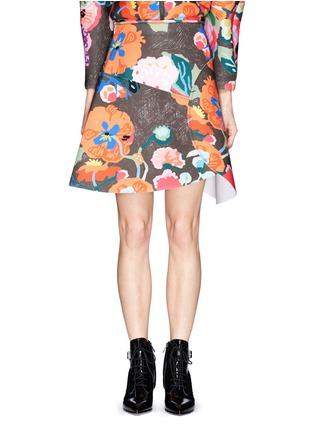 Main View - Click To Enlarge - CHICTOPIA - Floral print scuba jersey A-line skirt