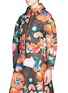 Front View - Click To Enlarge - CHICTOPIA - Floral print scuba jersey cropped bomber jacket
