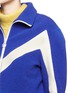 Detail View - Click To Enlarge - CHICTOPIA - Chevron cloqué crepe cropped bomber jacket