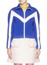 Main View - Click To Enlarge - CHICTOPIA - Chevron cloqué crepe cropped bomber jacket