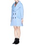 Front View - Click To Enlarge - CHICTOPIA - Wide lapel oversize wool-mohair midi coat