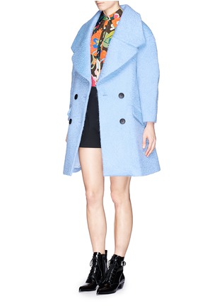 Figure View - Click To Enlarge - CHICTOPIA - Wide lapel oversize wool-mohair midi coat