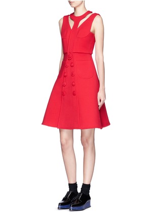 Figure View - Click To Enlarge - CHICTOPIA - Detachable T-strap button dress