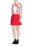 Figure View - Click To Enlarge - CHICTOPIA - Large pocket mini A-line skirt