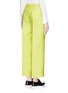 Back View - Click To Enlarge - CHICTOPIA - Neon silk-wool cropped tailored pants