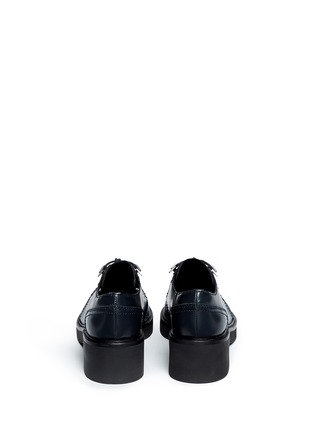 Back View - Click To Enlarge - ASH - 'Novak' contrast topstitch polished leather brogues
