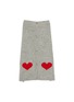 Main View - Click To Enlarge - WARE OF THE DOG - Heart Cardigan Size 2 — Grey/Red