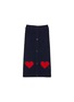 Main View - Click To Enlarge - WARE OF THE DOG - Heart Cardigan Size 1 — Dark Blue/Red