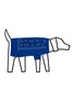 Detail View - Click To Enlarge - WARE OF THE DOG - Bandana Sweater Size 1 — Royal Blue/Black/White