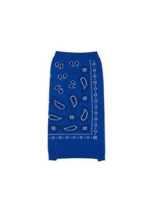 Main View - Click To Enlarge - WARE OF THE DOG - Bandana Sweater Size 1 — Royal Blue/Black/White