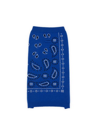 Main View - Click To Enlarge - WARE OF THE DOG - Bandana Sweater Size 2 — Royal Blue/Black/White